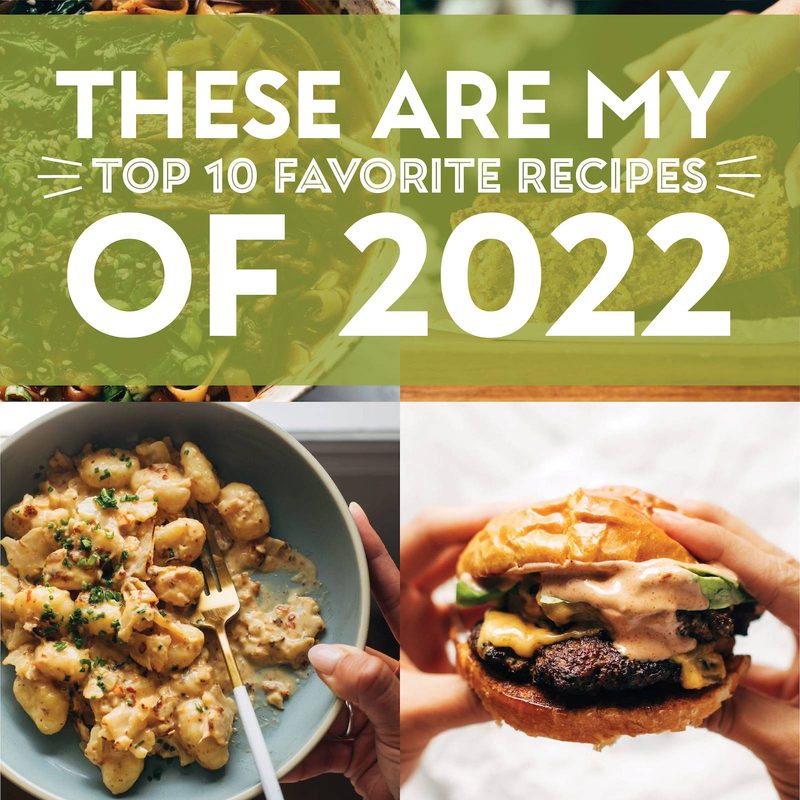 Image with the top recipes of 2022.