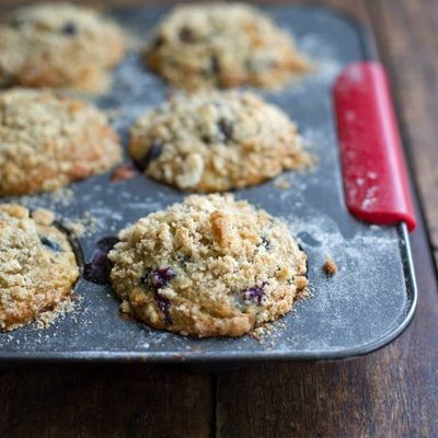 Oatmeal Flax Blueberry Muffins