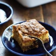 Cinnamon Sugar Zucchini Coffee Cake from Pinch of Yum