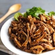 Honey Glazed Crockpot Chicken Adobo - simple pantry ingredients, hardly any hands-on time, 200 calories. | https://health-update.today
