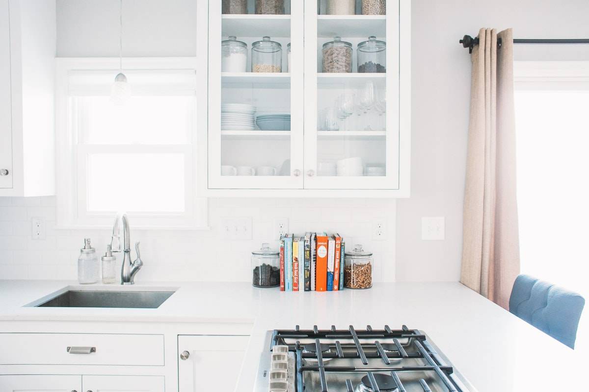 Updated white kitchen.